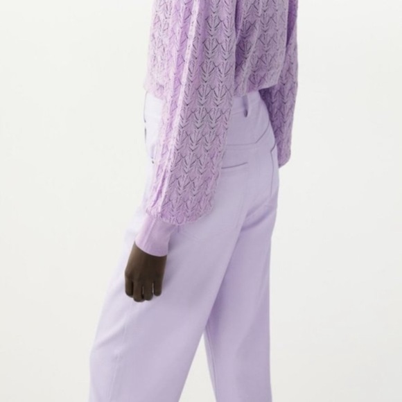 Lilac faux leather pants - Picture 3 of 5